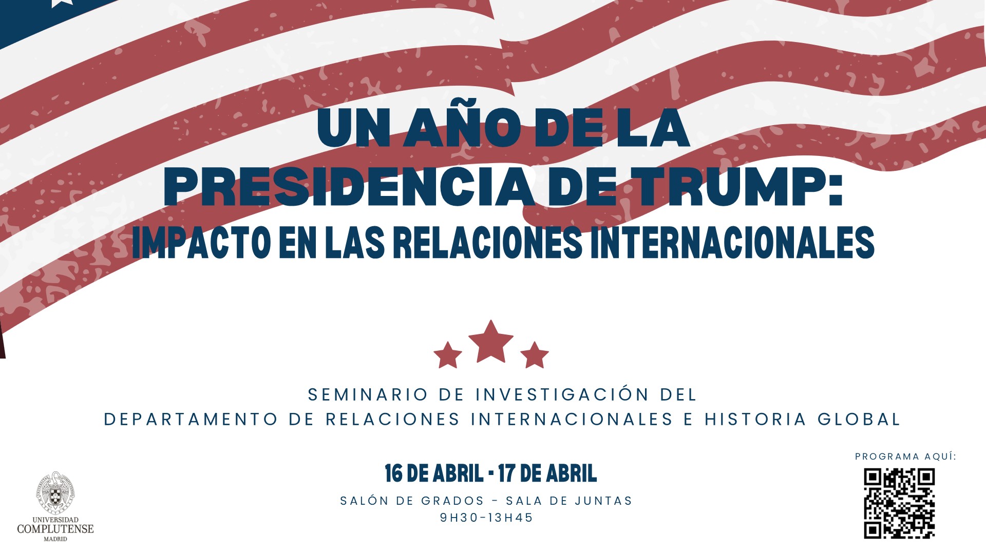 Seminario sobre el impacto de Trump en las relaciones internacionales
